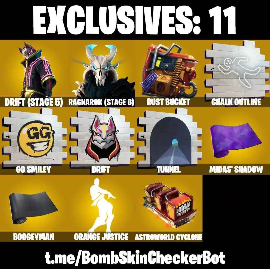 ❤️40 SKINS❤️ORANGE JUSTICE❤️MAYA❤️ZOEY❤️ROOK❤️JULES❤️AGENT PEELY❤️SKYE❤️DRIFT(STAGE 5)❤️RAGNAROK(STAGE 6)❤️RUNWAY RACER❤️ASTROWORLD CYCLONE❤️RUST BUCKET❤️PEPPERMINT PICK❤️TAKE THE ELF❤️CAN PLAY ON PSN❤️XBOX❤️PC❤️NINTENDO❤️MOBILE❤️450 VBUCKS❤️