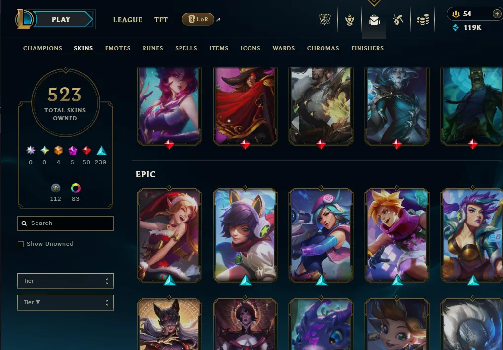 👑(EUW) SILVER I 97LP (HIGH ELO) 🚀523 SKIN