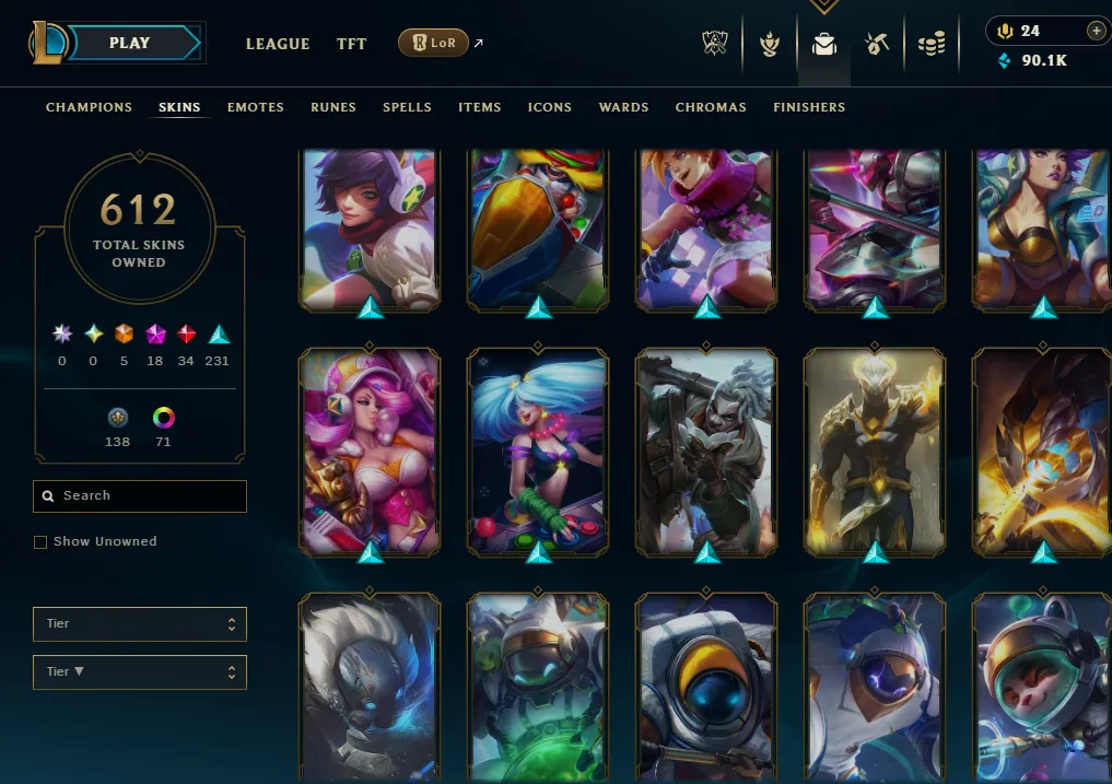 👑(EUW) PLATINUM III 51LP (SUPER HIGH ELO) 🚀612 SKIN