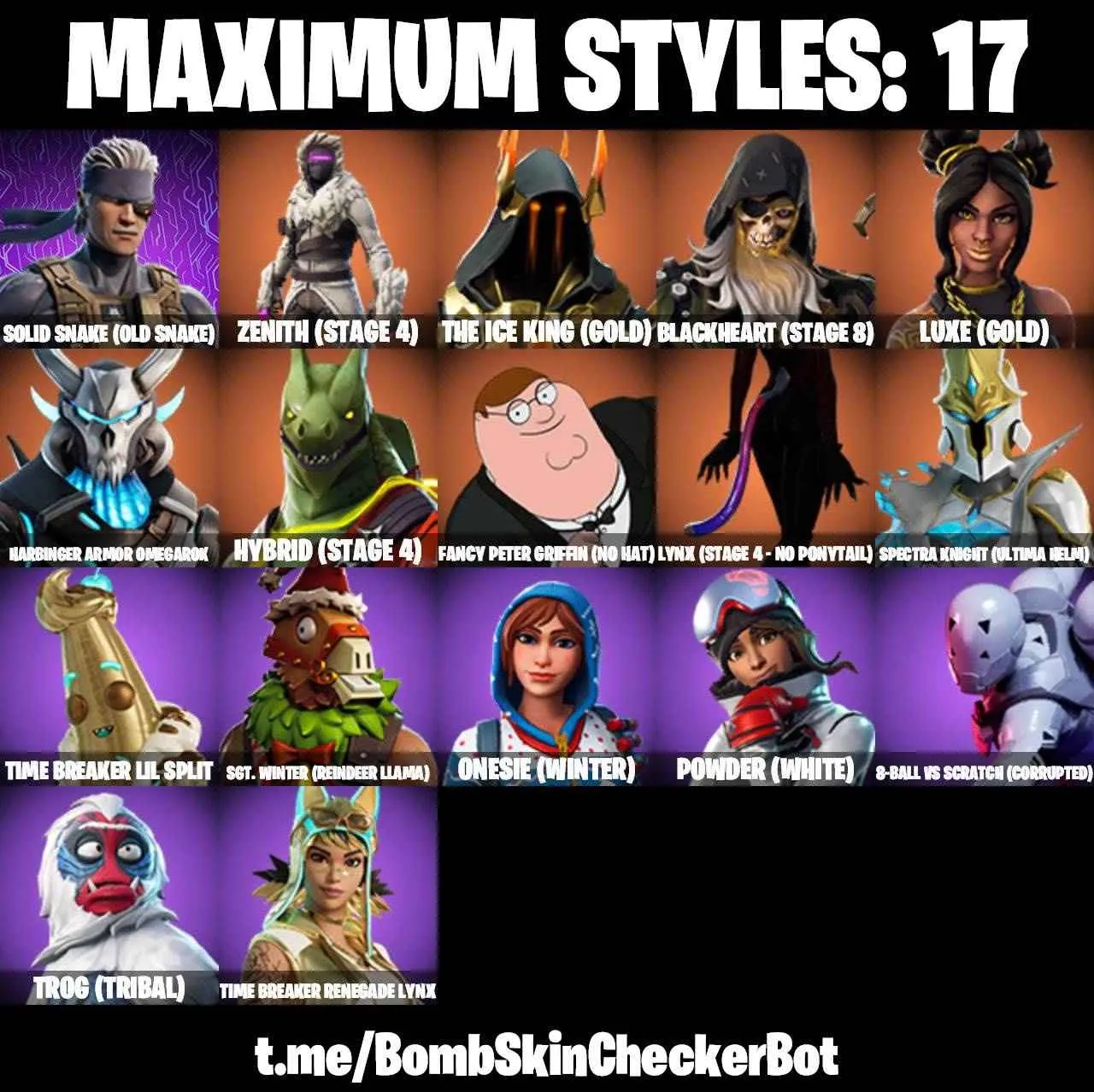 ❤️69 SKINS❤️GHOUL TROOPER❤️MANDALORIAN❤️PREDATOR❤️ONESIE(MAX)❤️HOPE❤️PEELY❤️WOLVERINE❤️MYSTIQUE❤️LYNX(STAGE 4)❤️ANARCHY AGENT❤️BRACER❤️RUNWAY RACER❤️SNOWFLAKE❤️ASTROWORLD CYCLONE❤️PEPPERMINT PICK❤️TAKE THE ELF❤️CAN PLAY ON PSN❤️XBOX❤️PC❤️NINTENDO❤️MOBILE❤️
