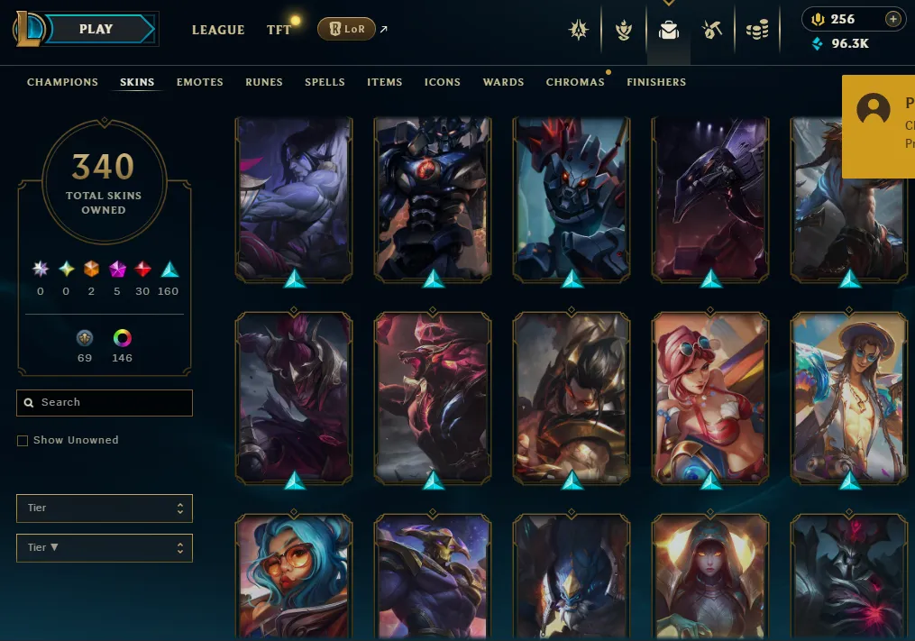 👑(NA) EMEARLD(SOLQ+FLEX) 🚀340 SKIN⚡96.3K BE