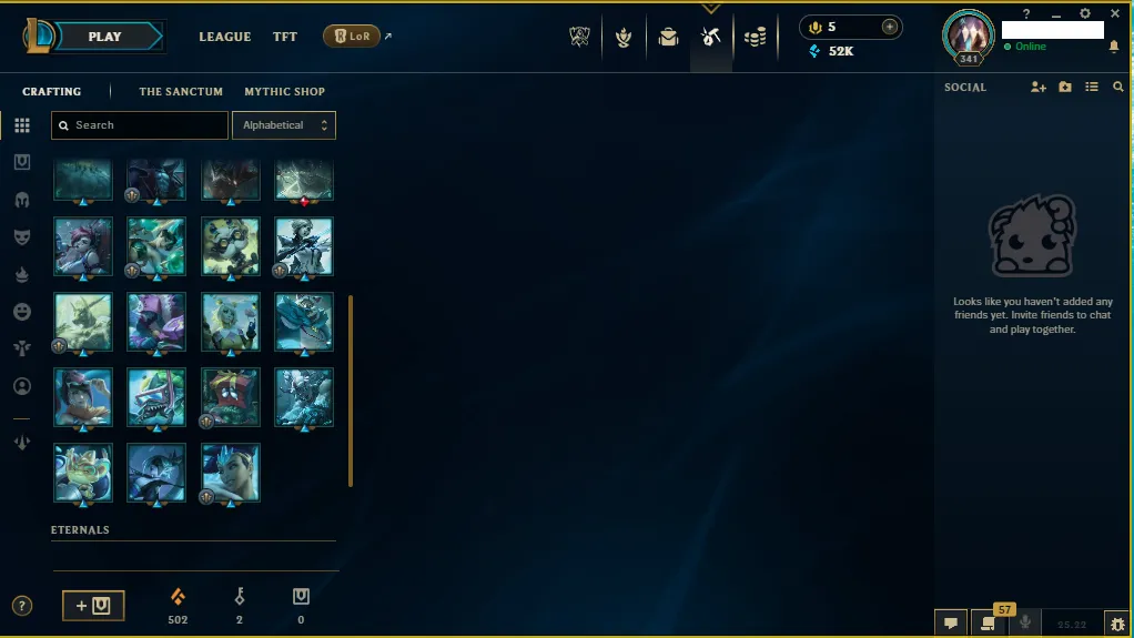 🌎EUNE🏆New Season S15🏆 Platinum 3 ✅HandMade ✅Full Champions 🎨 Skins +141 ⭐ LVL 341 💎+50k blue✅Full Recovery Info🚀instant delivery