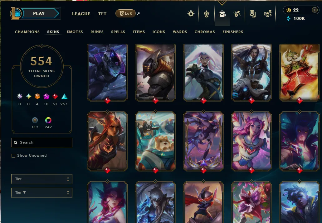 👑(EUW) UNRANKED (SUPER HIGH ELO) 🚀554 SKIN