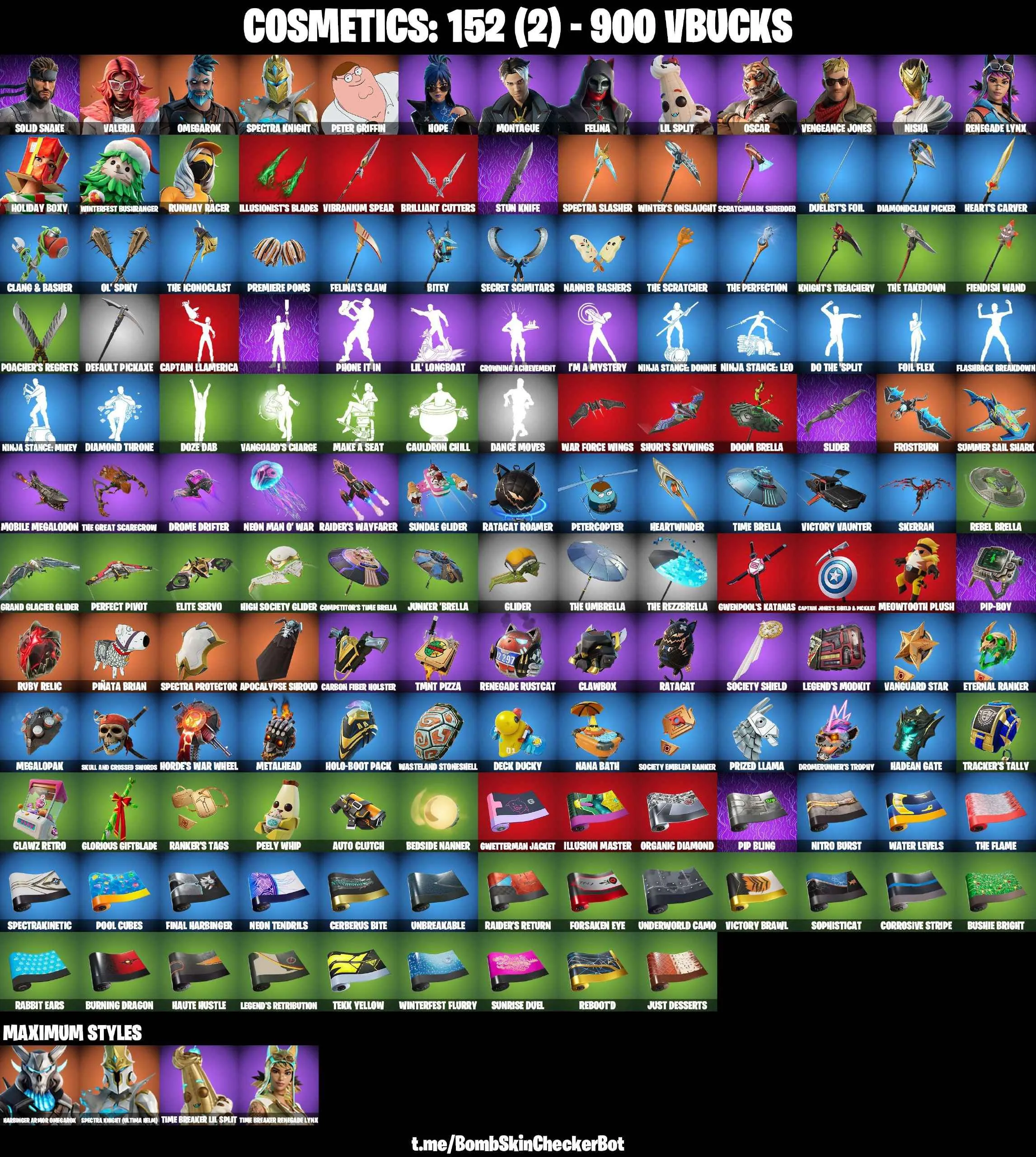 ❤️16 SKINS❤️HOPE❤️NISHA❤️SPECTRA KNIGHT(MAX)❤️RUNWAY RACER❤️RAGNAROK(MAX)❤️PEELY WHIP❤️CAN PLAY ON PSN❤️XBOX❤️PC❤️NINTENDO❤️MOBILE❤️900 VBUCKS❤️FULL EMAIL ACCESS❤️