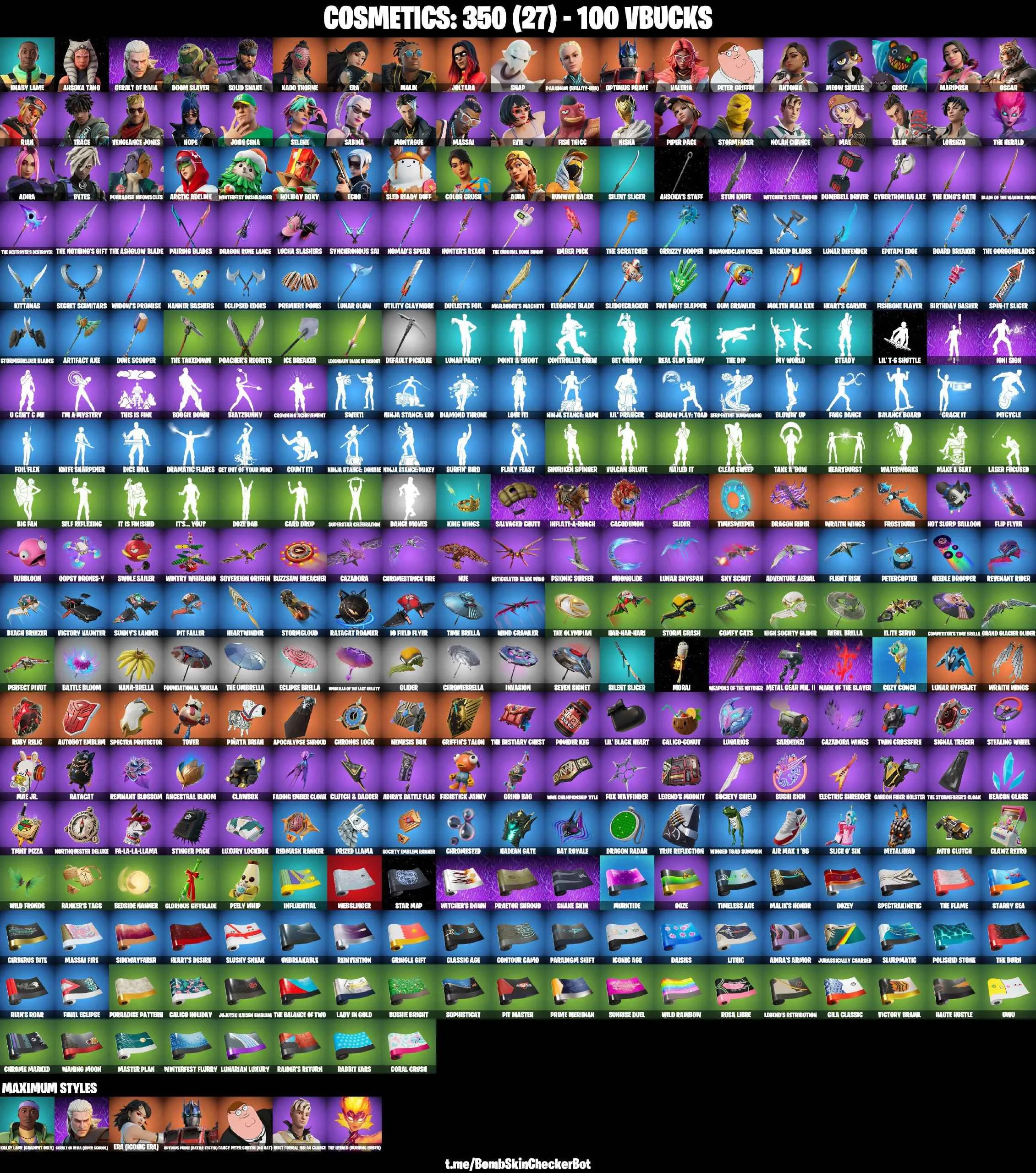 ❤️49 SKINS❤️JOLTARA❤️AHSOKA TANO❤️JOHN CENA❤️ERA(MAX)❤️MARIPOSA❤️EVIE❤️AURA❤️HOPE❤️COLOR CRUSH❤️RUNWAY RACER❤️ARCTIC ADELINE❤️CAN PLAY ON PSN❤️XBOX❤️PC❤️NINTENDO❤️MOBILE❤️100 VBUCKS❤️FULL EMAIL ACCESS❤️