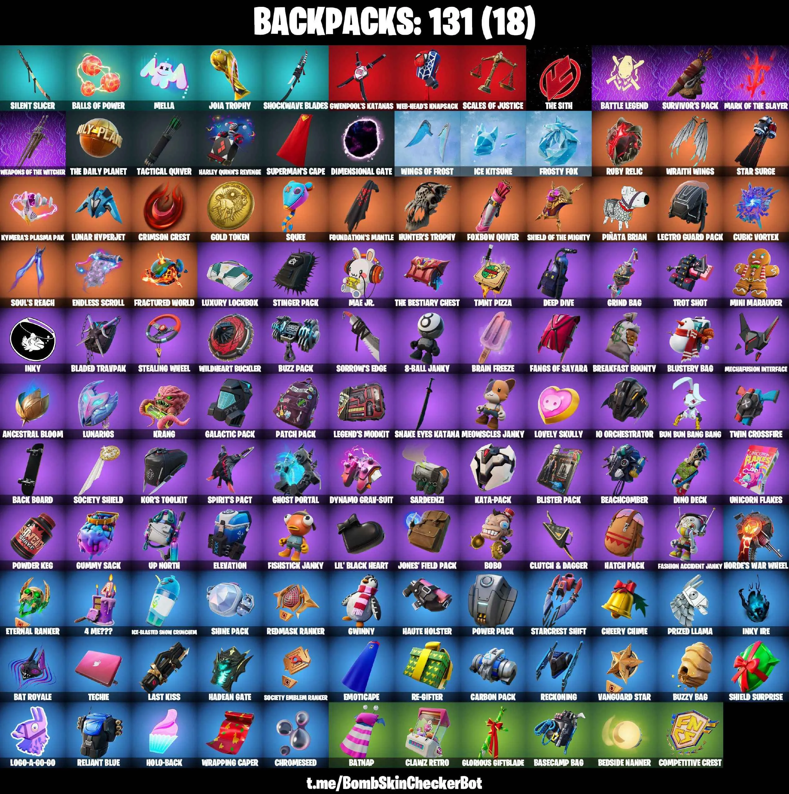 ❤️114 SKINS❤️JABBA SWITCHWAY❤️BACKLASH❤️SNAKE EYES❤️GOLDEN LARA CROFT❤️FULL BESKAR MANDALORIAN❤️RACHEL ROTH❤️TRACY TROUBLE❤️MASTER CHIEF❤️SKULL TROOPER❤️SPIDER-MAN❤️LAUGH IT UP❤️INTRODUCING❤️STAR WAND❤️PREDATOR❤️VI❤️GALAXIA❤️EVIE❤️CHARLOTTE❤️KOR❤️TSUKI 2.0❤️