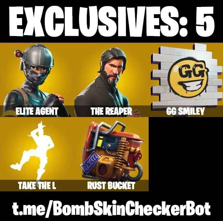 ❤️11 SKINS❤️TAKE THE L❤️THE REAPER❤️ELITE AGENT❤️REX❤️DARK VOYAGER❤️TEKNIQUE❤️RUST BUCEKT❤️CAN PLAY ON PSN❤️XBOX❤️PC❤️NINTENDO❤️MOBILE❤️550 VBUCKS❤️FULL EMAIL ACCESS❤️