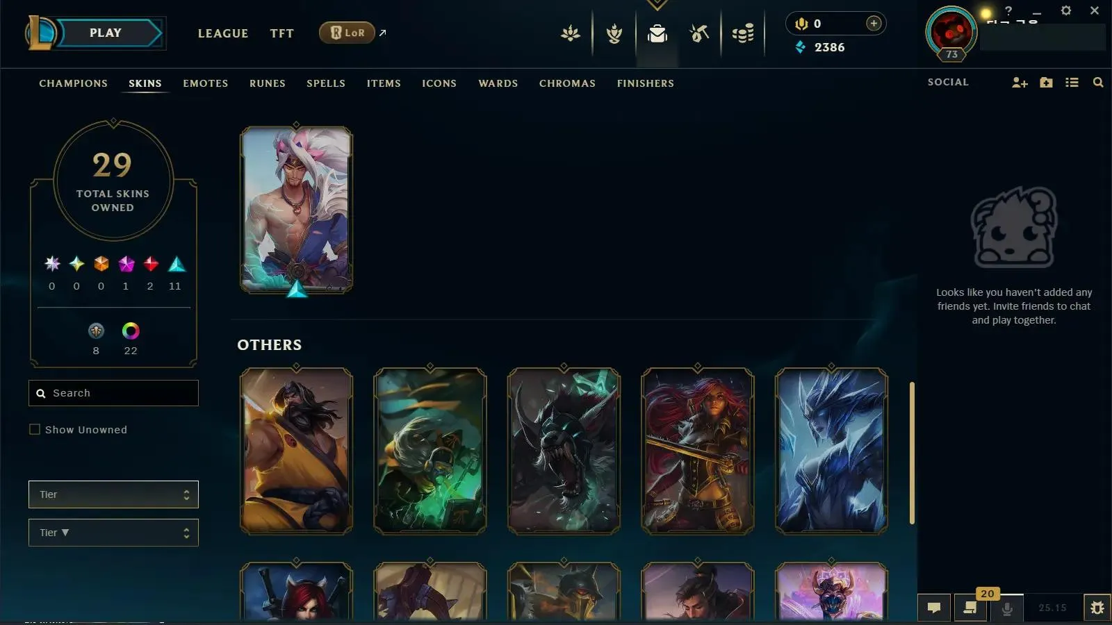 🌍 EUW ⚡ Diamond IV ✨ 67Champs + 29Skins 🔥 High Quality Riot Account ♾️ Lifetime Ownership 📧 Full Email Access #X443