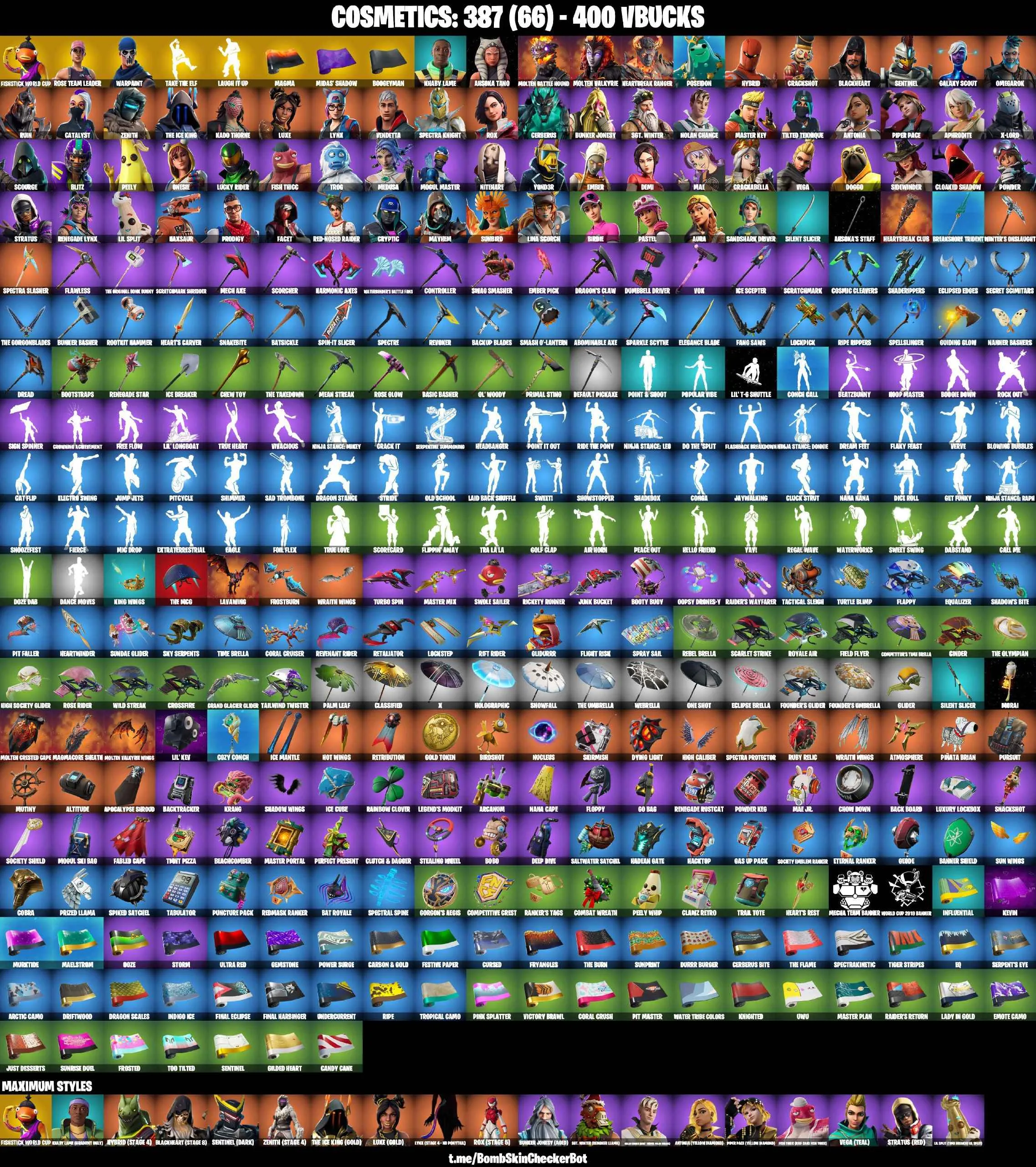 ❤️70 SKINS❤️FISHSTICK(MAX)❤️OG STW❤️AHSOKA TANO❤️LAUGH IT UP❤️MOGUL MASTER❤️ONESIE❤️AURA❤️MEDUSA❤️LYNX(STAGE 4)❤️ROX(STAGE 5)❤️PEELY❤️SANDSHARK DRIVER❤️RED-NOSED RAIDER❤️ICE BREAKER❤️TAKE THE ELF❤️CAN PLAY ON XBOX❤️PC❤️NINTENDO❤️MOBILE❤️400 VBUCKS❤️