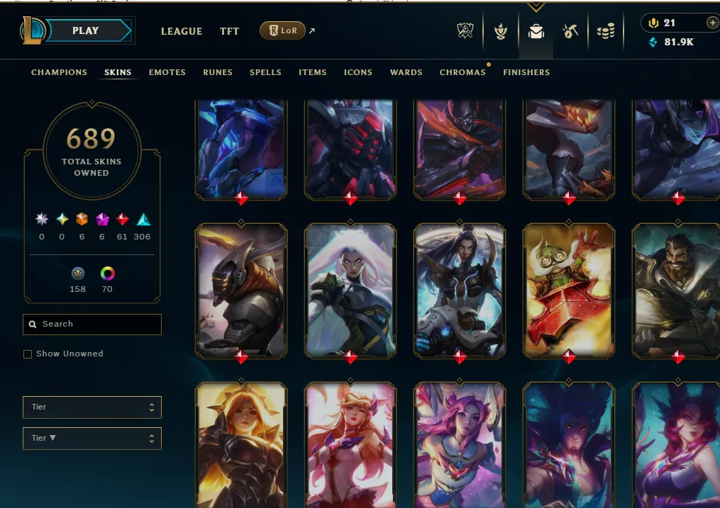 👑(EUW) GOLD I(100% WR, SUPER HIGH ELO) 🚀689 SKIN