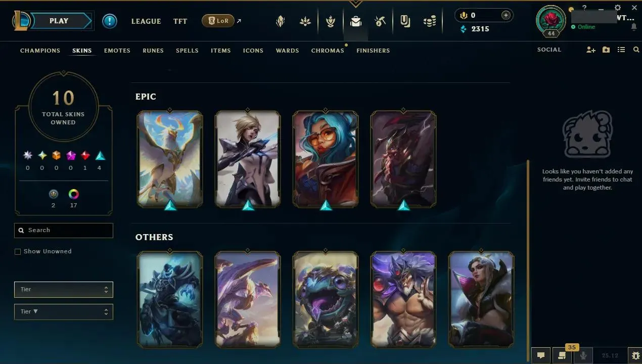 ✨ EUW ➜ S15 ⭐ Hand-made ⚡ Emerald III (55 LP) ✨ WR: 60% 💫 +30LP Gains ✨Dunk Master Darius, Dark Cosmic Jhin, Reaper Hecarim , Ocean Song Zeri & More! ♟️ Champs: 39 🎨 Skins: 10 ⭐ LV: 44 💰 BE: 2315 ♾️ Lifetime Ownership #THEHUB