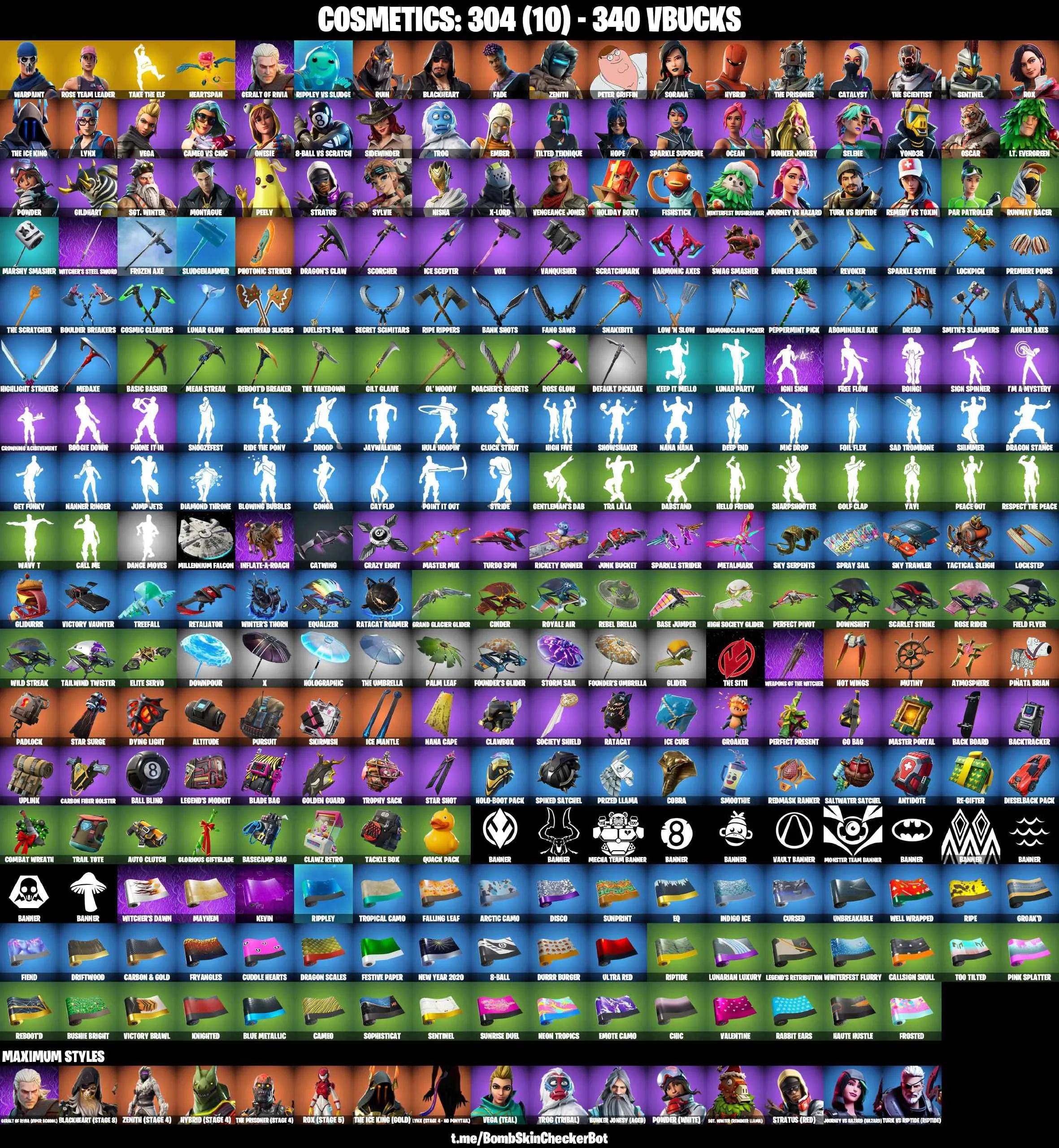 ❤️52 SKINS❤️OG STW❤️ONESIE❤️HOPE❤️LYNX(STAGE 4)❤️ZENITH(STAGE 4)❤️HYBRID(STAGE 4)❤️BLACKHEART(STAGE 8)❤️PEELY❤️PAR PATROLLER❤️NISHA❤️OSCAR❤️PEPEPRMINT PICK❤️TAKE THE ELF❤️CAN PLAY ON PSN❤️XBOX❤️PC❤️NINTENDO❤️MOBILE❤️340 VBUCKS❤️FULL EMAIL ACCESS❤️
