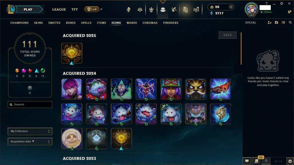 🏆 EUNE New Season⌛Unranked 🚀  level 167⌛+105 Champ 💯+60 SKIN 🏆 Recovery Info ✅ 