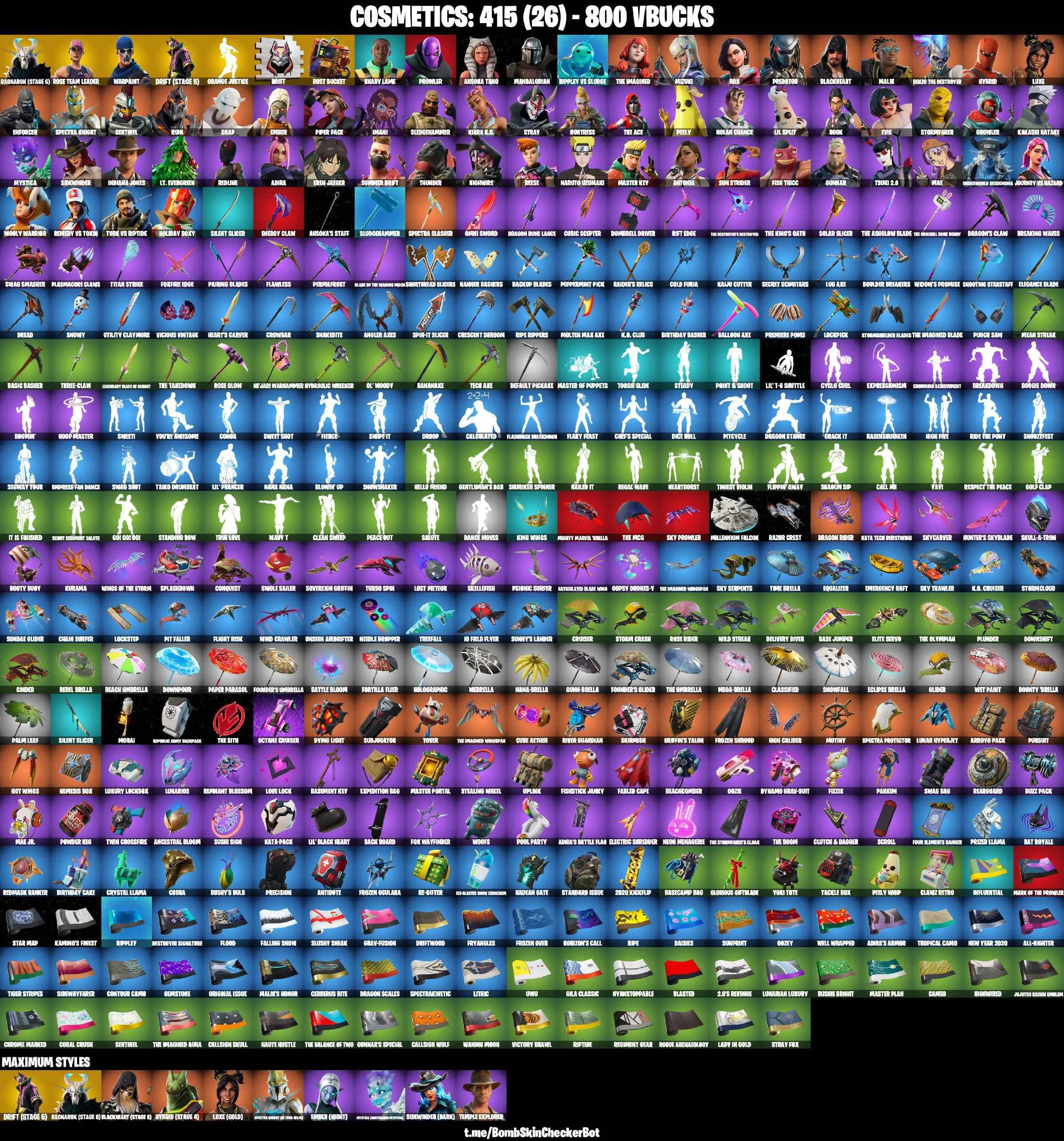 ️64 SKINS ️OG STW ️ORANGE JUSTICE ️MANDALORIAN ️AHSOKA TANO ️PREDATOR