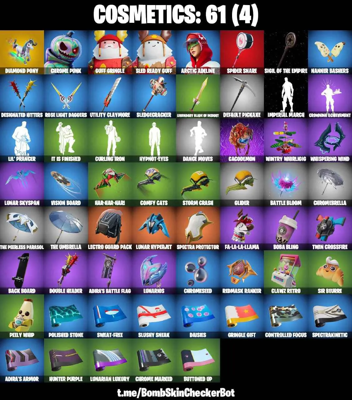 ❤️4 SKINS❤️61 COSMETICS❤️DIAMOND PONY❤️ARCTIC ADELINE❤️CHROME PUNK❤️GUFF GRINGLE❤️PEELY WHIP❤️CAN PLAY ON PSN❤️XBOX❤️PC❤️NINTENDO❤️MOBILE❤️900 VBUCKS❤️FULL EMAIL ACCESS❤️