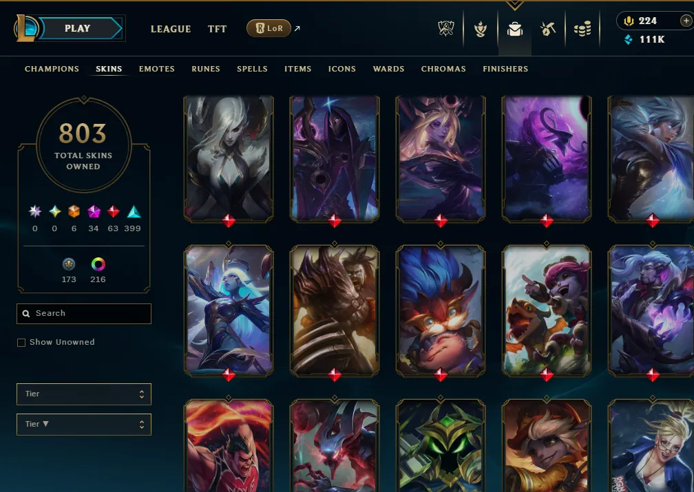 👑(EUW) EMERLAD III (80% WR, SUPER HIGH ELO) 🚀803 SKIN