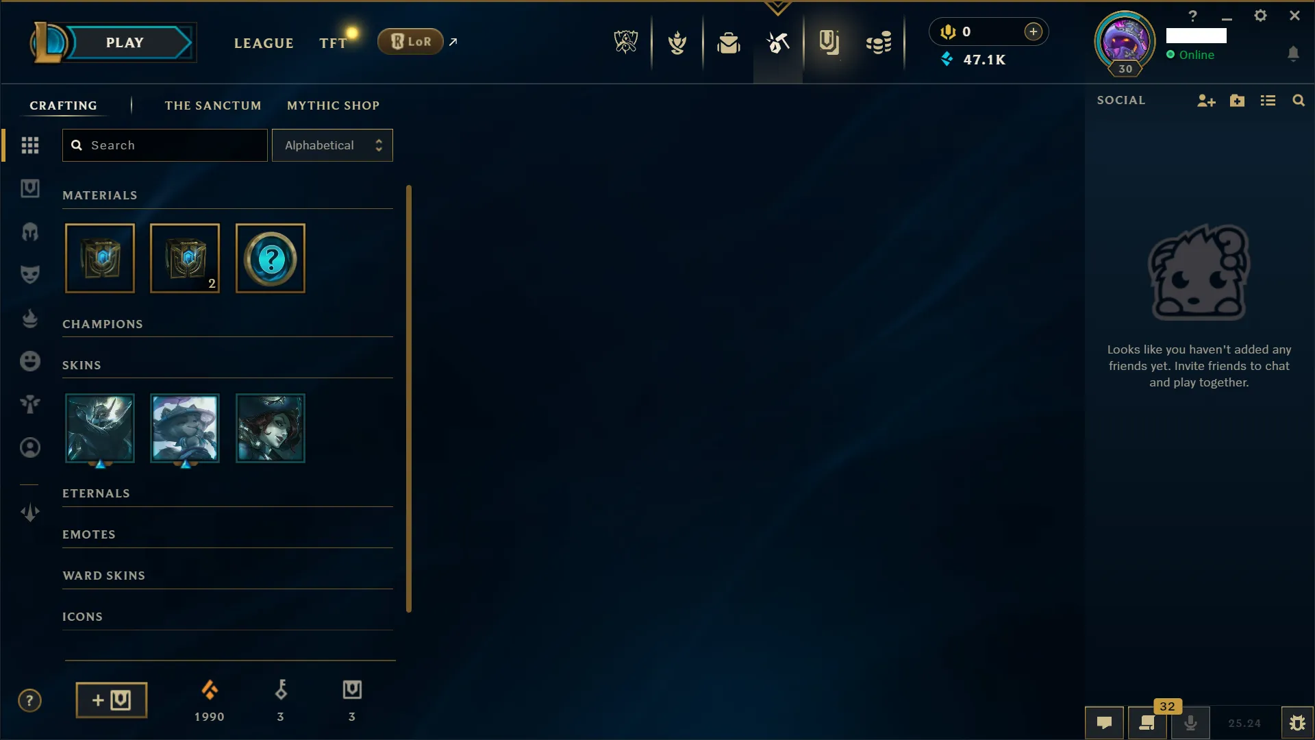 🌎NA 🏆Ranked Ready⭐W10-0L❄️+47K  🔥3 Skins Shard (1 Mythic Skin Owend) 🏆4 Champions ✅️ Acces Email🚀instant delivery