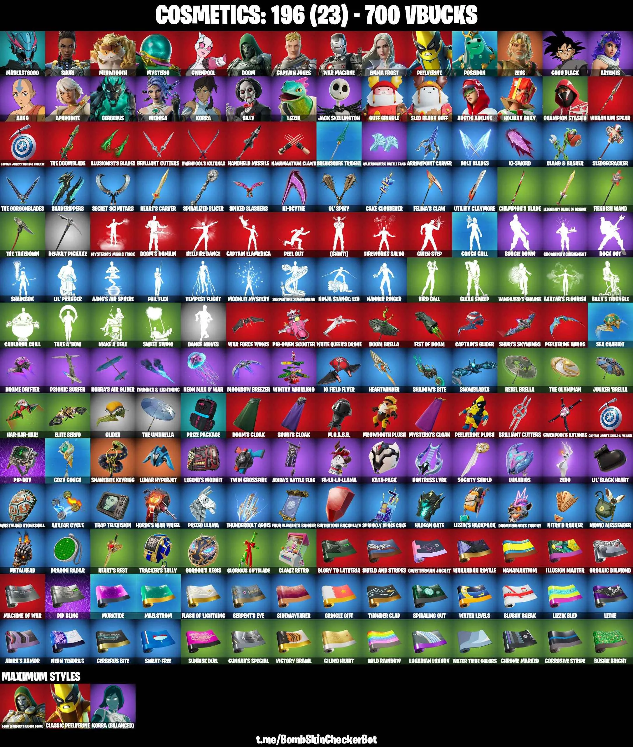 ❤️27 SKINS❤️GOKU BLACK❤️BILLY❤️ARTEMIS❤️MEDUSA❤️APHRODITE❤️PEELVERINE(MAX)❤️ARCTIC ADELINE❤️CHAMPION STASHD❤️CAN PLAY ON PSN❤️XBOX❤️PC❤️NINTENDO❤️MOBILE❤️700 VBUCKS❤️FULL EMAIL ACCESS❤️