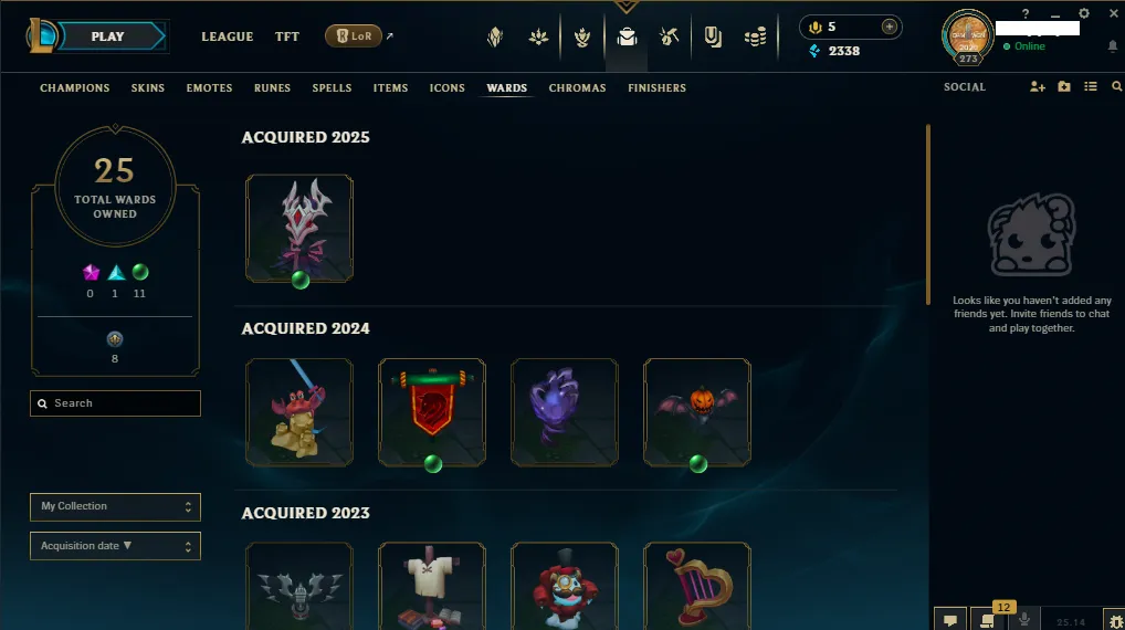 🏆 EUNE New Season⌛ Silver 2 🚀  level 273⌛166 Champ +113 (Loot 44) SKIN 🏆 Recovery Info ✅ 