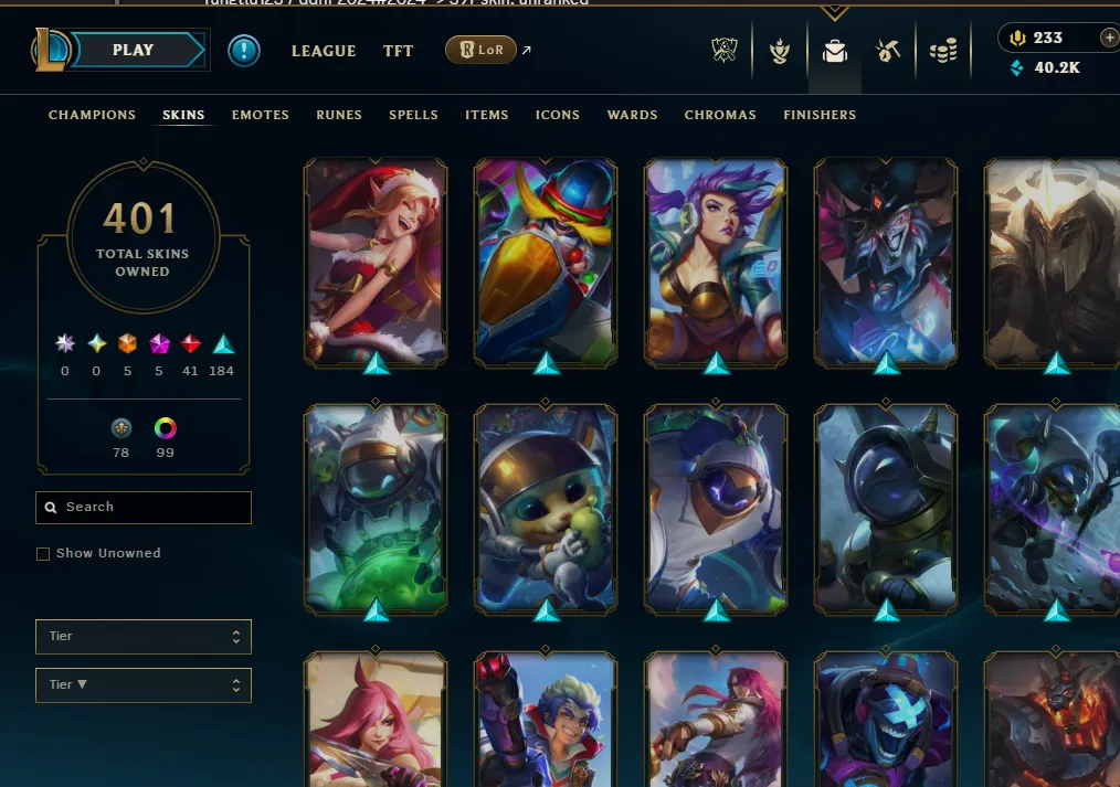 👑(EUW) UNRANKED ( HIGH ELO ) 🚀401 SKIN