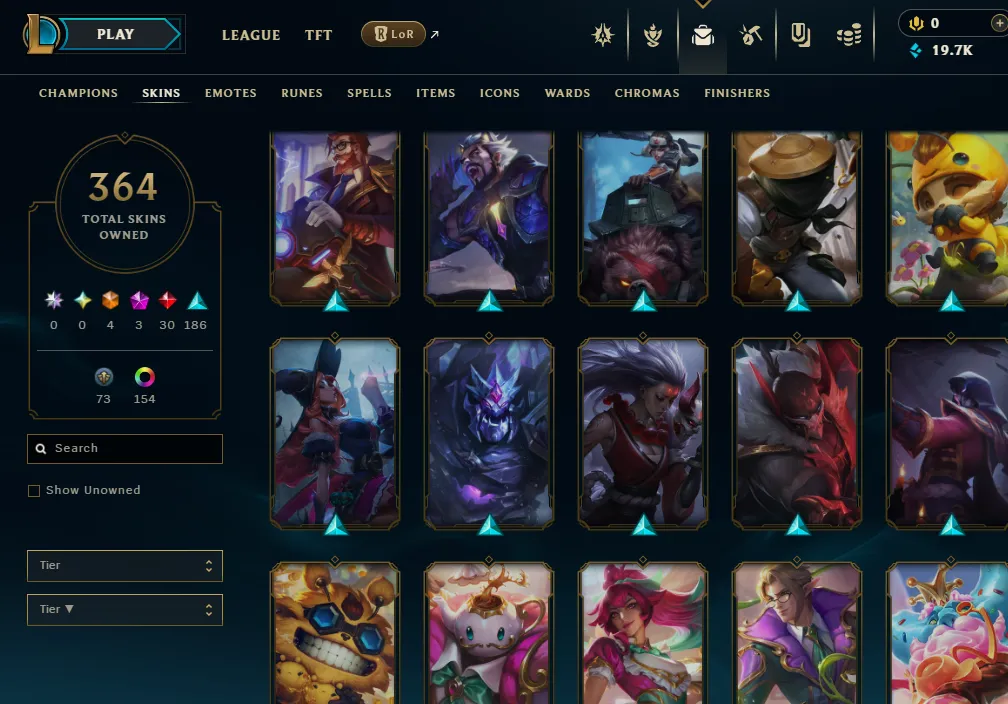 👑(EUW) EMERALD II (LAST SEASON) 🚀364 SKIN
