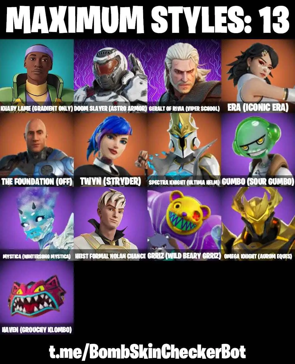 ❤️89 SKINS❤️GET GRIDDY❤️SPIDER-GWEN STACY❤️SPIDER-MAN ZERO❤️SPIDER-MAN(NO WAY HOME)❤️MJ❤️SPIDER-MAN❤️ERA(MAX)❤️MYSTICA(MAX)❤️HELSIE❤️TSUKI 2.0❤️EVIE❤️MEOW SKULLS❤️HOPE❤️P-1000❤️ASTROWORLD CYCLONE❤️ICE BREAKER❤️PEPPERMINT PICK❤️TAKE THE ELF❤️CAN PLAY ON PSN❤️
