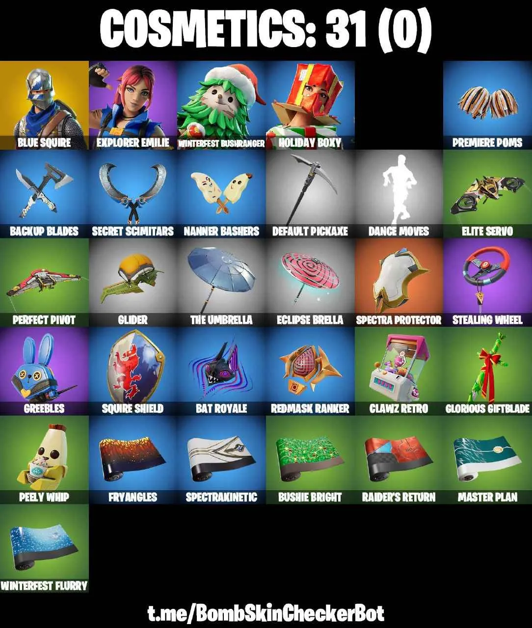 ❤️5 SKINS❤️31 COSMETICS❤️BLUE SQUIRE❤️EXPLORER EMILIE❤️PEELY WHIP❤️CAN PLAY ON XBOX❤️PC❤️NINTENDO❤️MOBILE❤️50 VBUCKS❤️FULL EMAIL ACCESS❤️