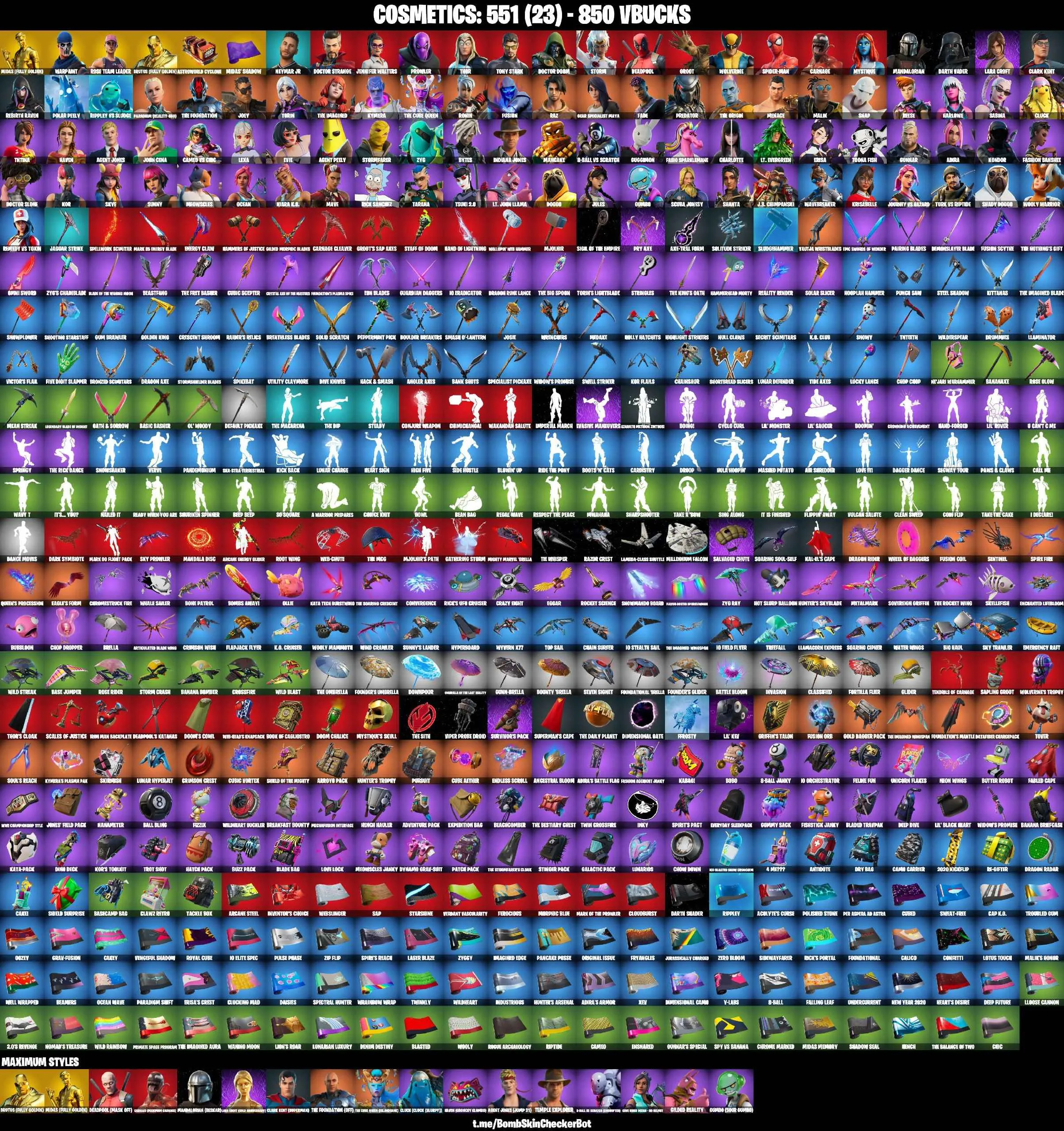 ️95 SKINS ️OG STW ️FULL BESKAR MANDALORIAN ️GOLDEN LARA CROFT ️SHADY