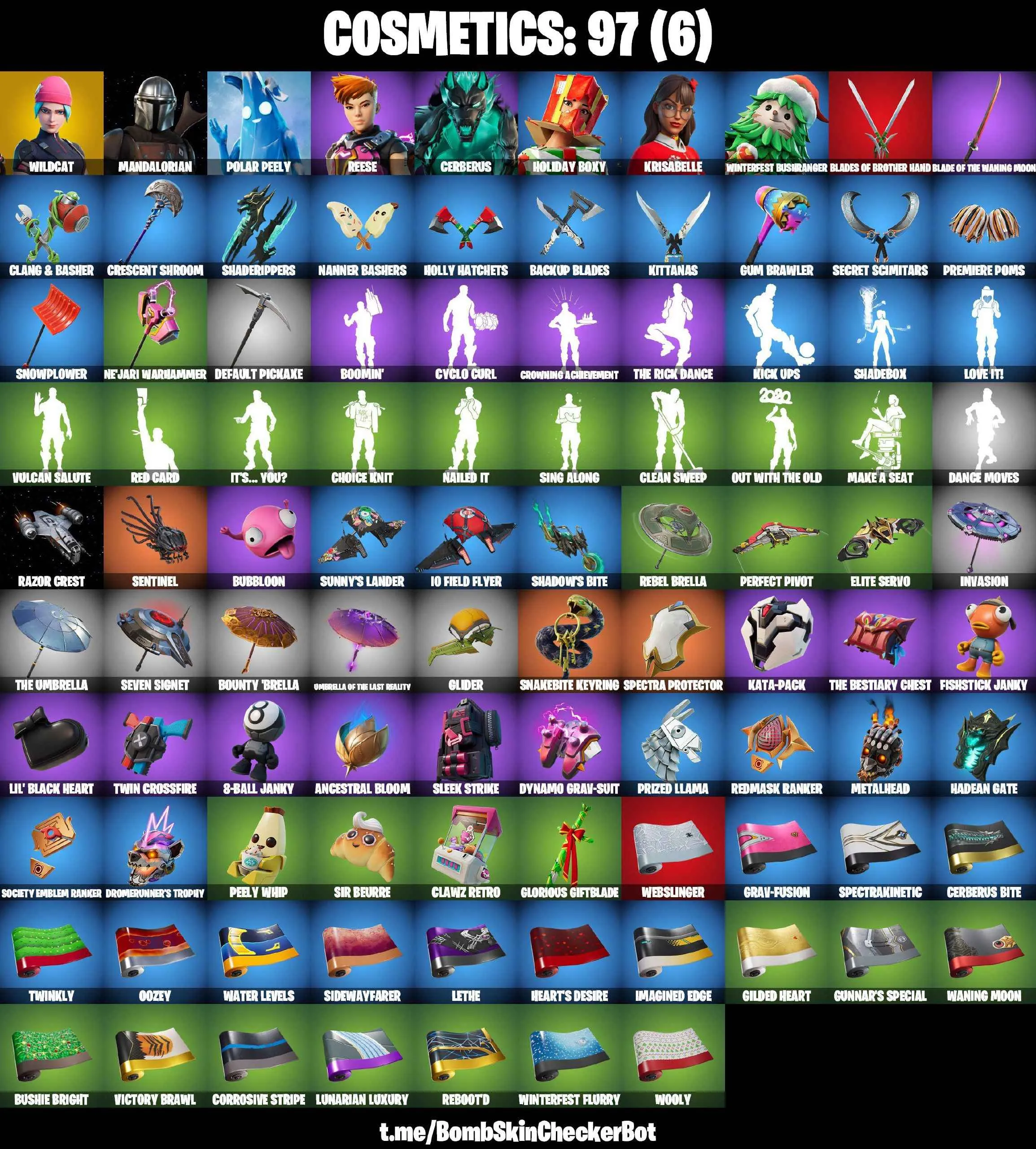 ❤️8 SKINS❤️97 COSMETICS❤️WILDCAT❤️MANDALORIAN❤️POLAR PEELY❤️FISHSTICK JANKY❤️CAN PLAY ON PSN❤️XBOX❤️PC❤️NINTENDO❤️MOBILE❤️300 VBUCKS❤️FULL EMAIL ACCESS❤️