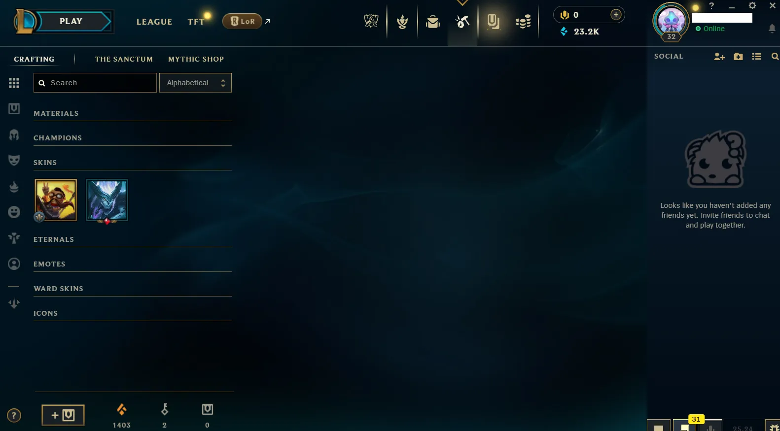 🌎EUW 🏆Iron 4 ❄️+23K  🔥2 Skins in loot🏆40 Champions ✅️Unverified Email🚀instant delivery