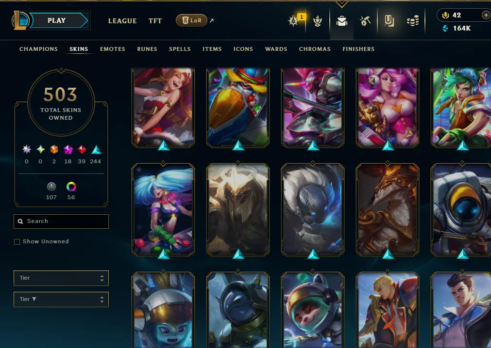 👑(EUW) UNRANKED (SUPER HIGH ELO) 🚀503 SKIN