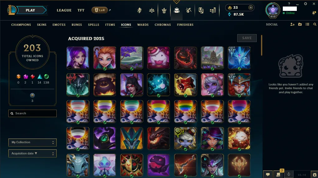 🏆 EUNE New Season⌛ Diamound 4 🚀  level 410⌛+154 Champ 💯+99 SKIN🚀87k  Blue Essence 🏆 Recovery Info ✅ 