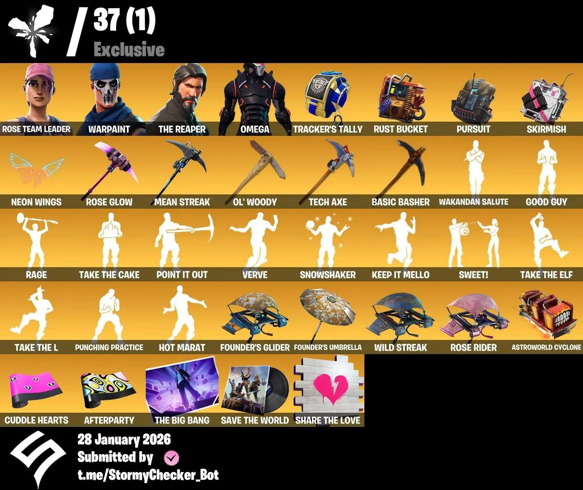 (PC PS4-5 XBOX) 132 Skins 🎮 OG STW | The Reaper 💀 Elite Agent 🕶️ Take The L 🕺 Omega (Max) ✨ Spider Man 🕷️ Nog Ops 👀 Evie ❄️ Surf Witch 🌊 Best OG Main 🎩 Full Email Access