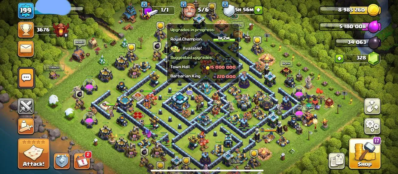 MAXED TH 13 FROZEN ARROW LEVEL 17 LEGEND TOUCHED 1000 RENAME HEROES 74/75/50/22 BH-9 INSTANT DELIVERY