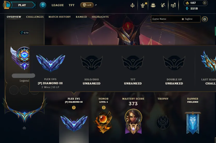 S15🔥(Turkey) Challenger 926LP LVL270💎Challenger Border + Icon⭐172Champs 225Skins✅Lifetime Ownership Guarantee - Never Taken Back