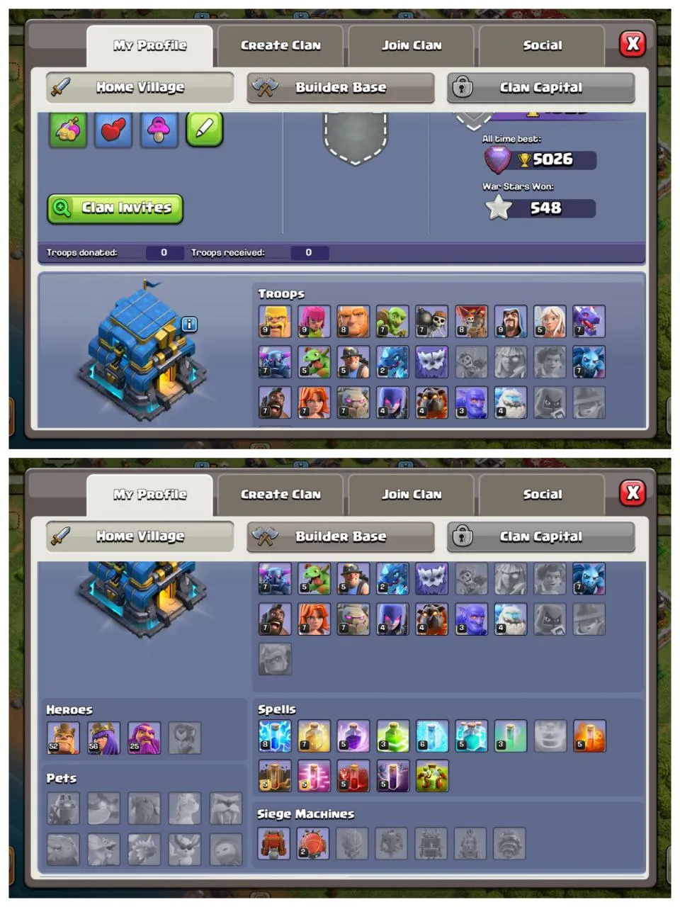 TH12 SEMI MAXX | GG LVL 18 | FA LVL 10 | 2530 RAID MEDALS | 215 CWL MEDALS | LEGEND TOUCHED | INSTANT DELIVERY