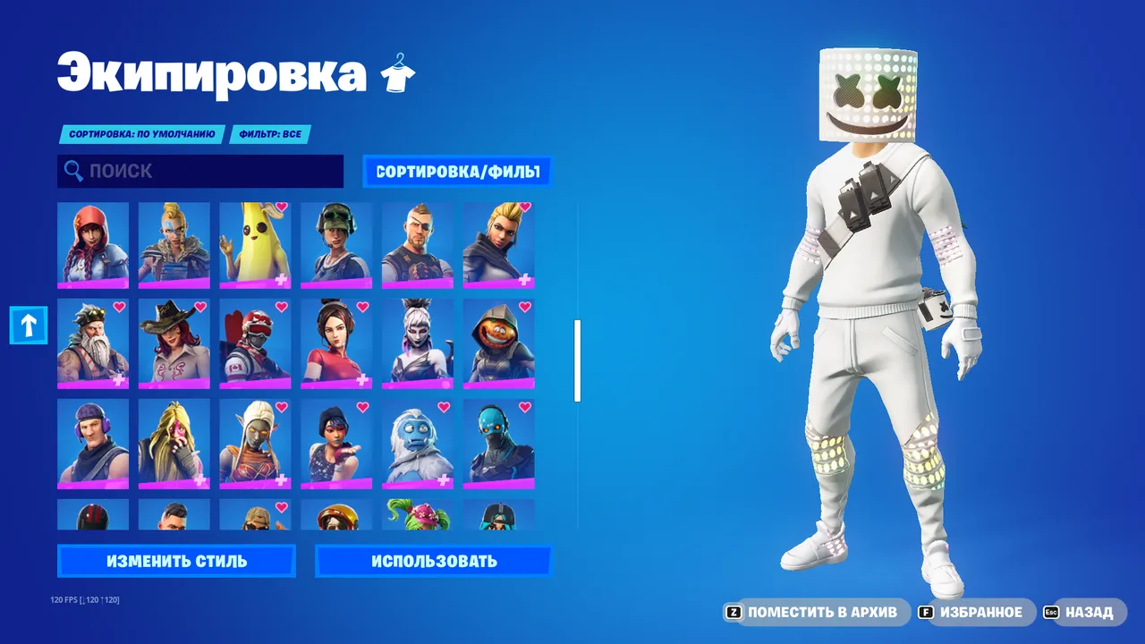 F910 OG Account with Marshmello, Peely, Iconic, and Limited Event Outfits 