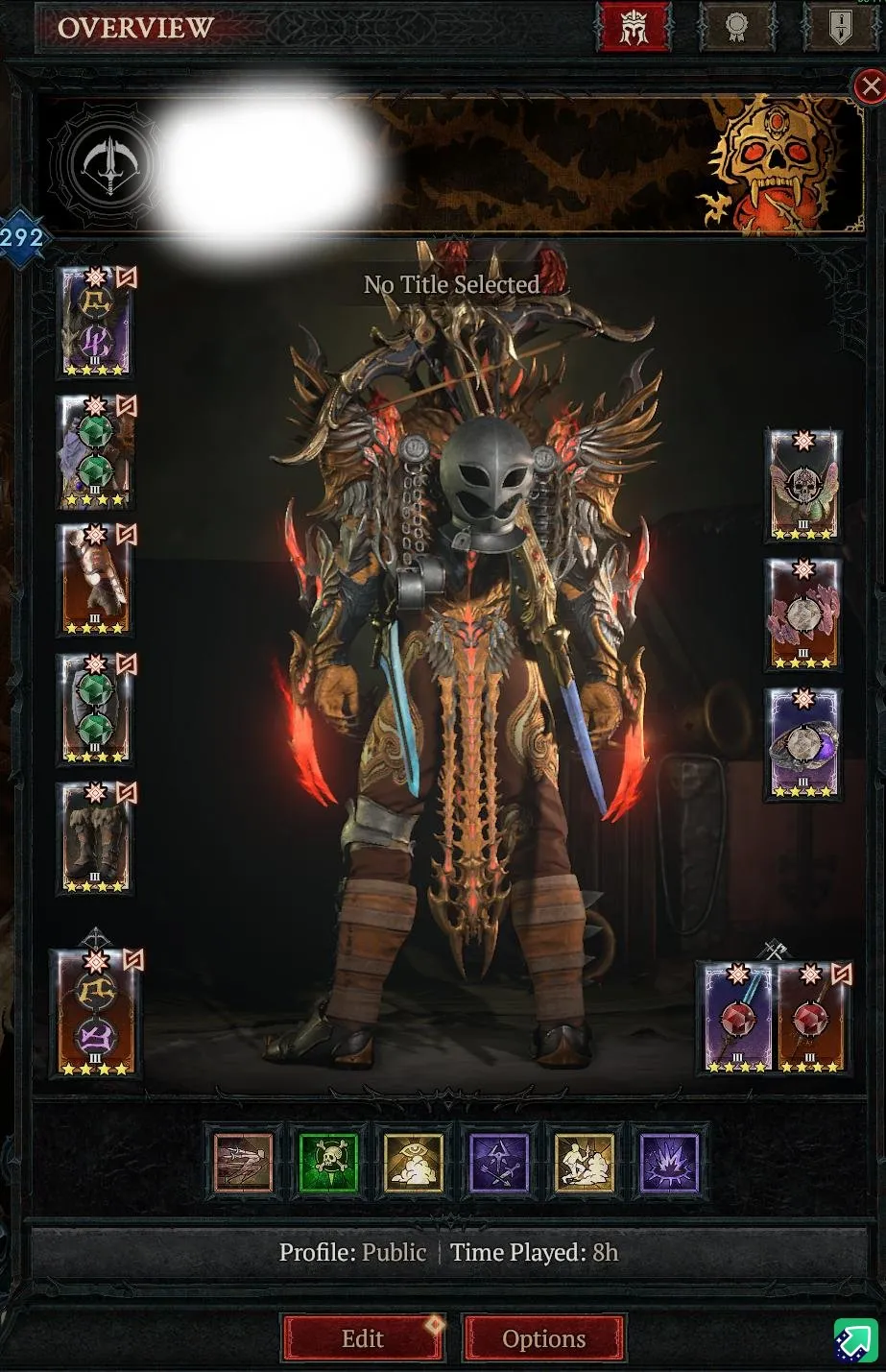 ✧・゚:*✧ 15% OFF ✧・゚:*✧ Save 25% Instantly Diablo 4 - Druid + Necro + Sorc + Rogue + Paladin | Paragon 300+ | Season 10 | Pit 119(#E42885142f) ✧・゚:*✧