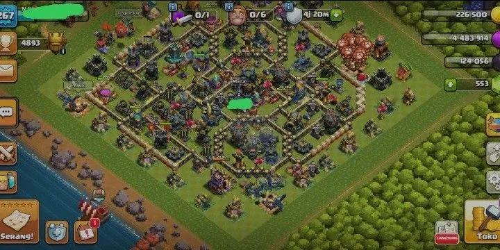COC558 COC TH17 ALMOST ALLMAXX GG CHEAP ABIEZZ 4893 TROPHIES (G)