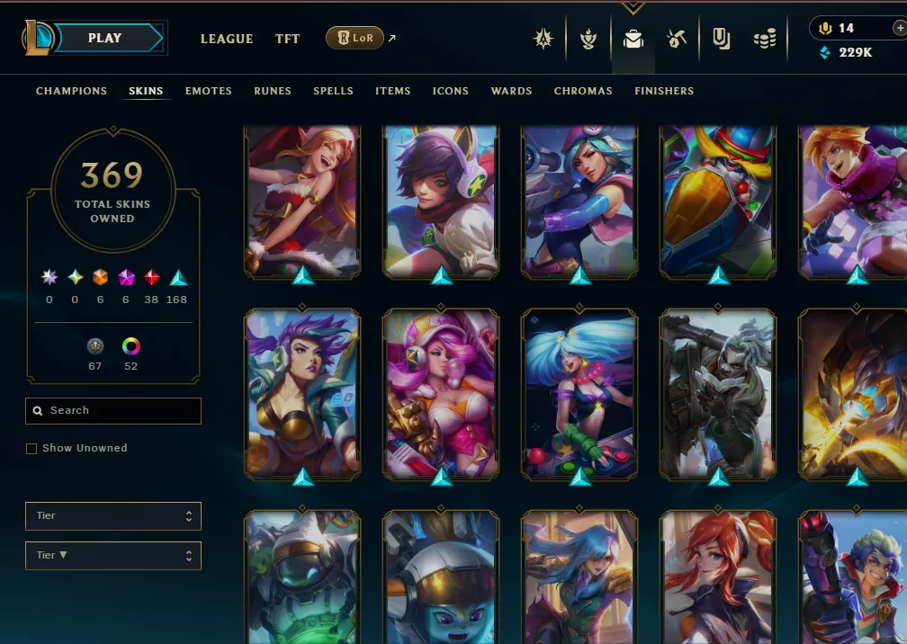👑(EUW) EMERALD III (LAST SEASON) 🚀369 SKIN