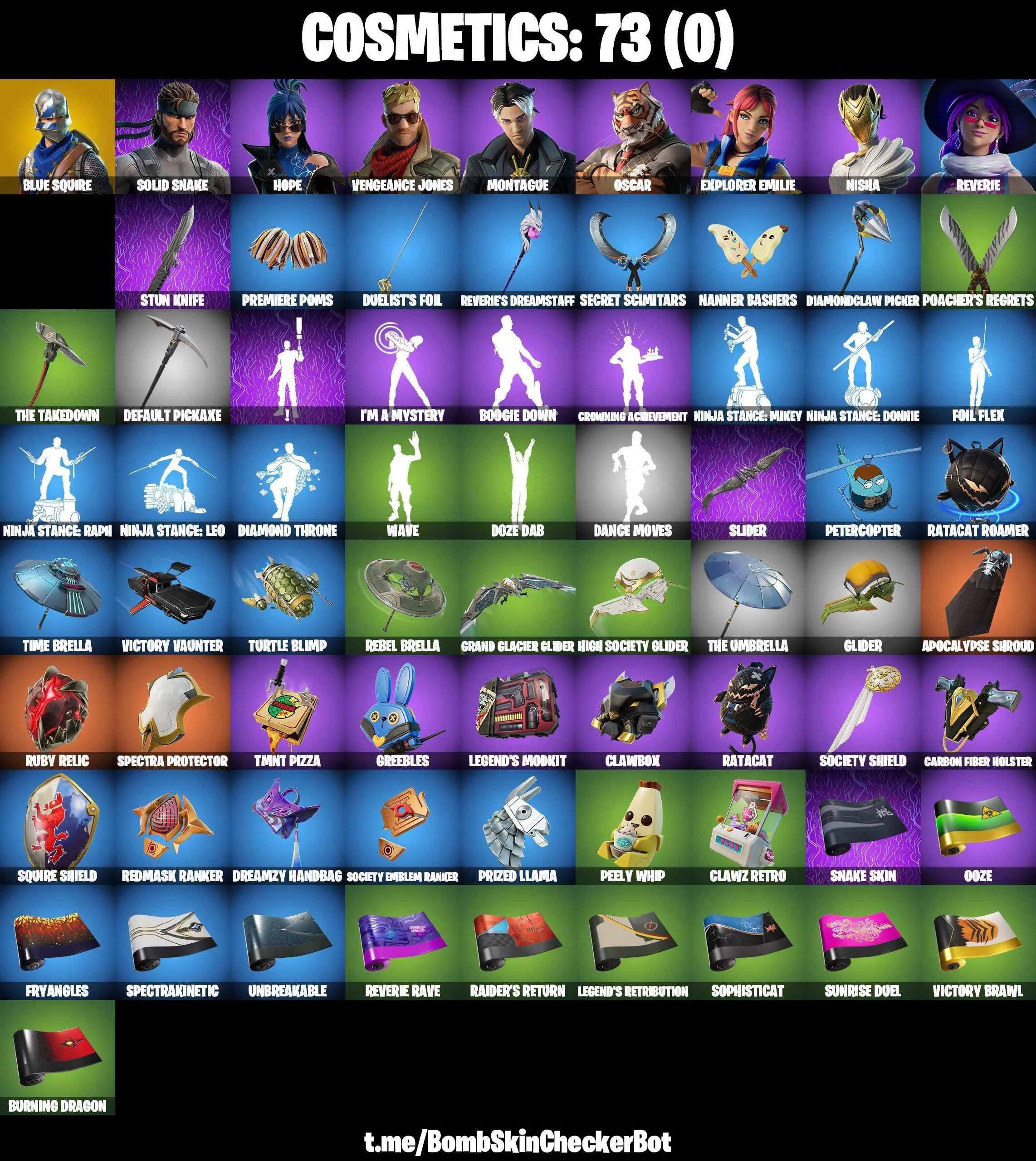 ❤️10 SKINS❤️73 COSMETICS❤️BLUE SQUIRE❤️REVERIE❤️HOPE❤️CAN PLAY ON PSN❤️XBOX❤️PC❤️NINTENDO❤️MOBILE❤️200 VBUCKS❤️FULL EMAIL ACCESS❤️