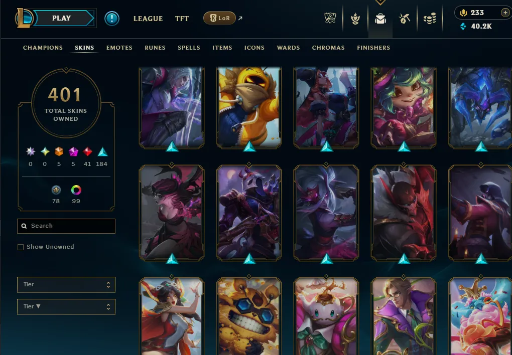 👑(EUW) UNRANKED ( HIGH ELO ) 🚀401 SKIN