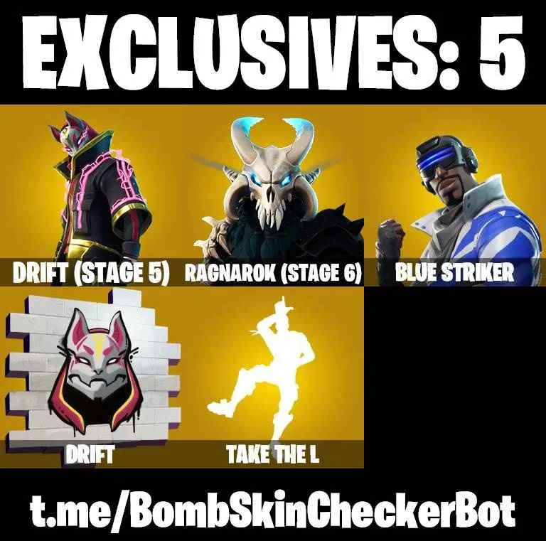 ❤️37 SKINS❤️TAKE THE L❤️GET GRIDDY❤️ROOK❤️DRIFT(STAGE 5)❤️RAGNAROK(STAGE 6)❤️SURF WITCH❤️MAE❤️FISH THICC❤️RUNWAY RACER❤️ICE BREAKER❤️SLULLY SCEPTRE❤️CAN PLAY ON PSN❤️XBOX❤️PC❤️NINTENDO❤️MOBILE❤️850 VBUCKS❤️FULL EMAIL ACCESS❤️