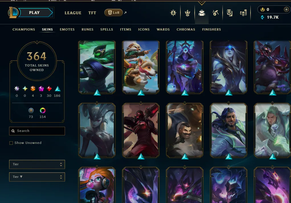 👑(EUW) EMERALD II (LAST SEASON) 🚀364 SKIN