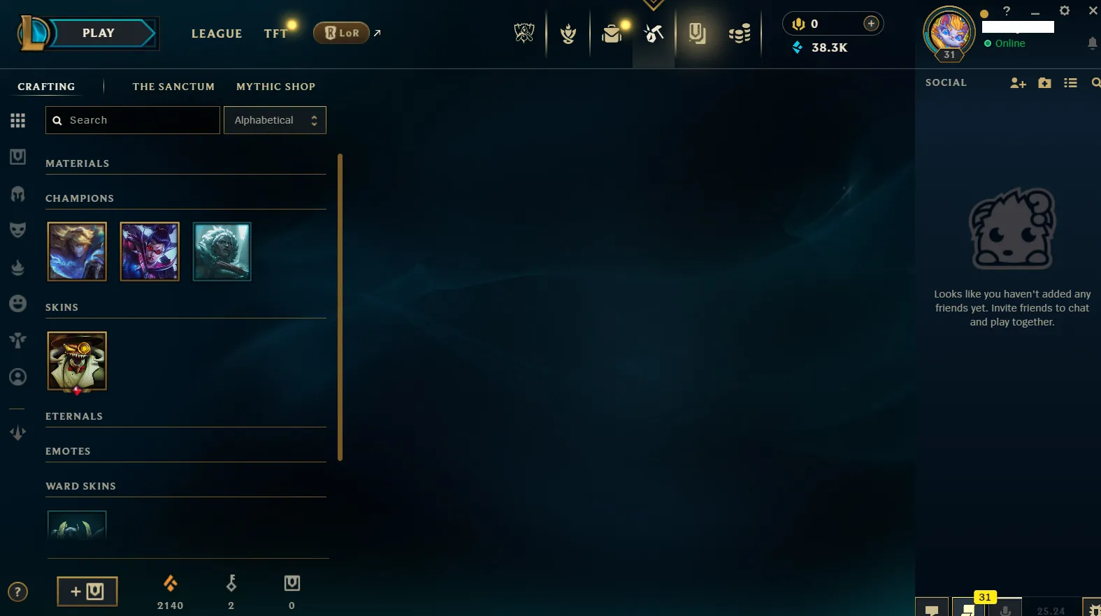 🌎NA 🔥S15⭐️Iron 1 🏆28 Champion ☢️1 Skins (Owend) 1 Shards 🔥38k+ BE☢️🔥Honor 3 ✅Unverified Email🚀instant