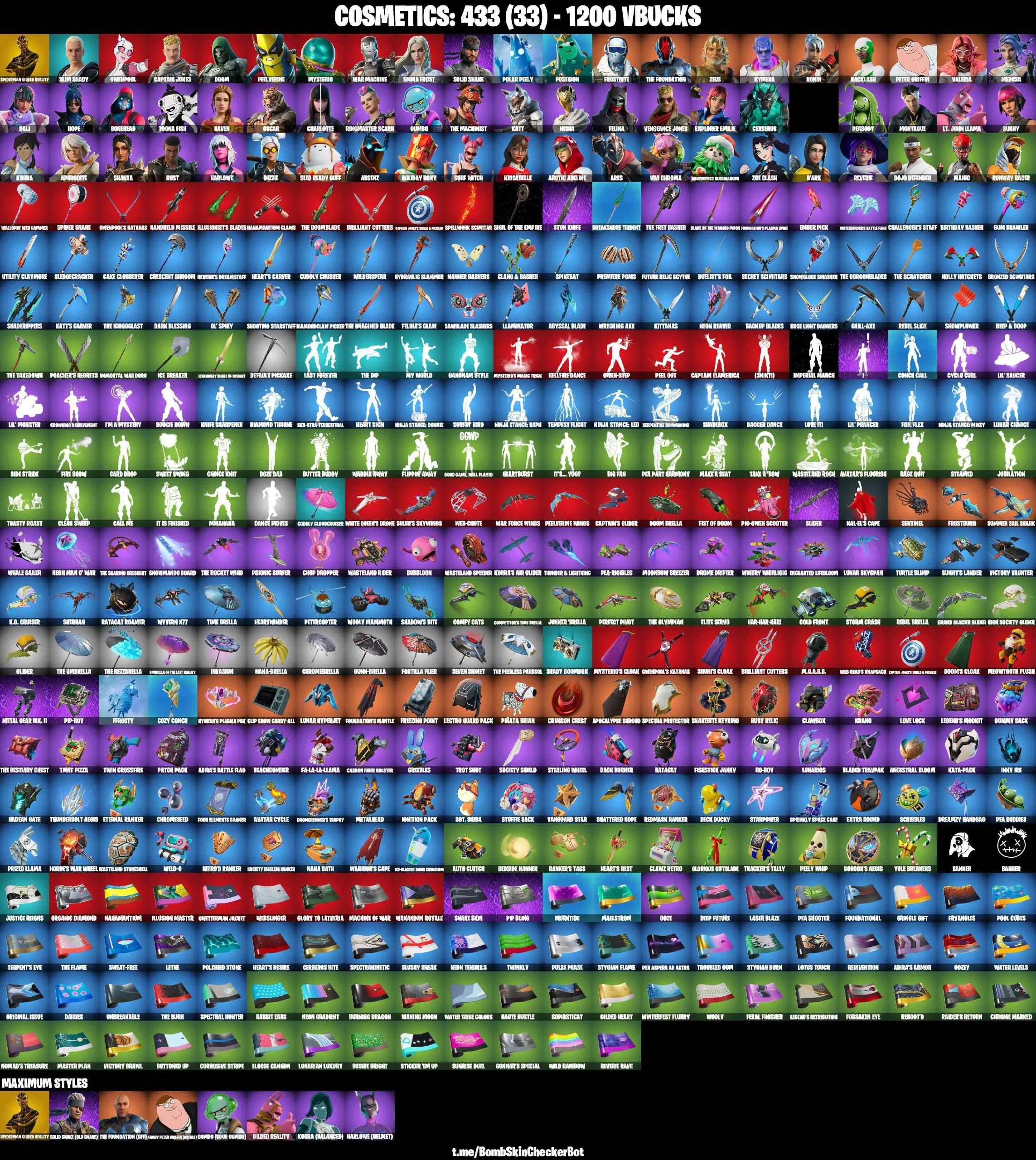 ❤️63 SKINS❤️BACKLASH❤️GILDED SPIDER-MAN❤️CHARLOTTE❤️REVERIE❤️HOPE❤️TOONA FISH❤️SURF WITCH❤️ARCTIC ADELINE❤️POLAR PEELY❤️MANIC❤️DOJO DEFENDER❤️RUNWAY RACER❤️ICE BREAKER❤️CAN PLAY ON PSN❤️XBOX❤️PC❤️NINTENDO❤️MOBILE❤️1200 VBUCKS❤️FULL EMAIL ACCESS❤️