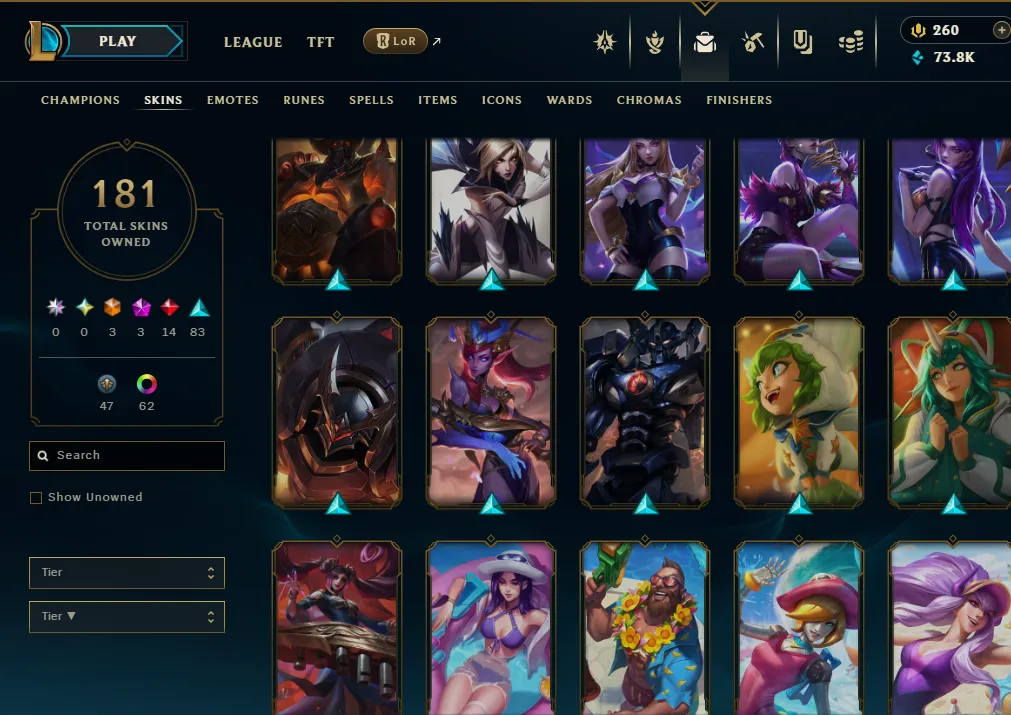 👑(EUW) EMERALD 3 (MASTER 500LP LAST SS) 🚀181 SKIN