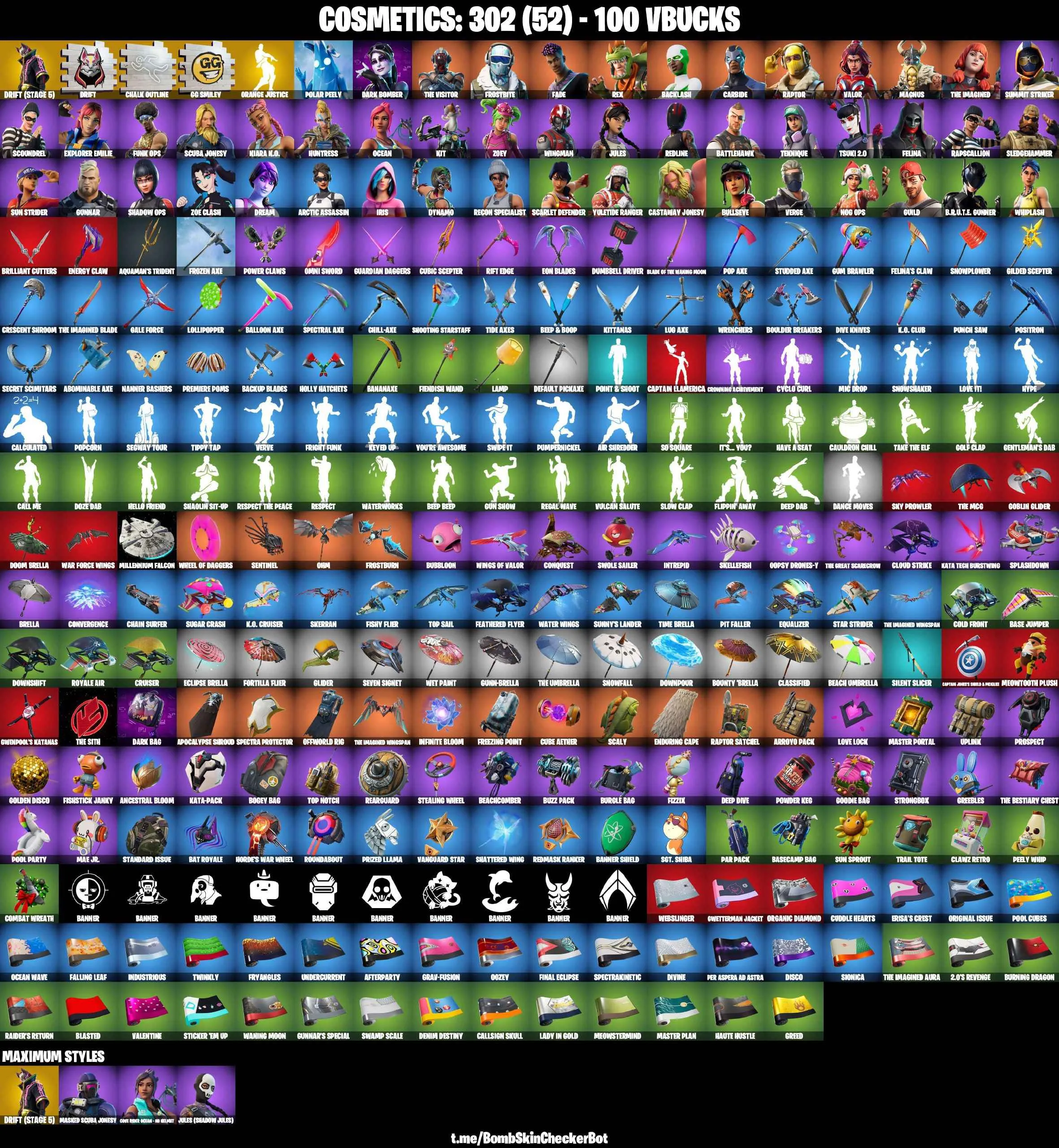 ❤️50 SKINS❤️BACKLASH❤️WHIPLASH❤️ORANGE JUSTICE❤️RAPSCALLION❤️SCOUNDREL❤️ZOEY❤️JULES(MAX)❤️BULLSEYE❤️TSUKI 2.0❤️DRIFT(STAGE 5)❤️NOG OPS❤️YULETIDE RANGER❤️POLAR PEELY❤️TAKE THE ELF❤️CAN PLAY ON PSN❤️XBOX❤️PC❤️NINTENDO❤️MOBILE❤️100 VBUCKS❤️FULL EMAIL ACCESS❤️