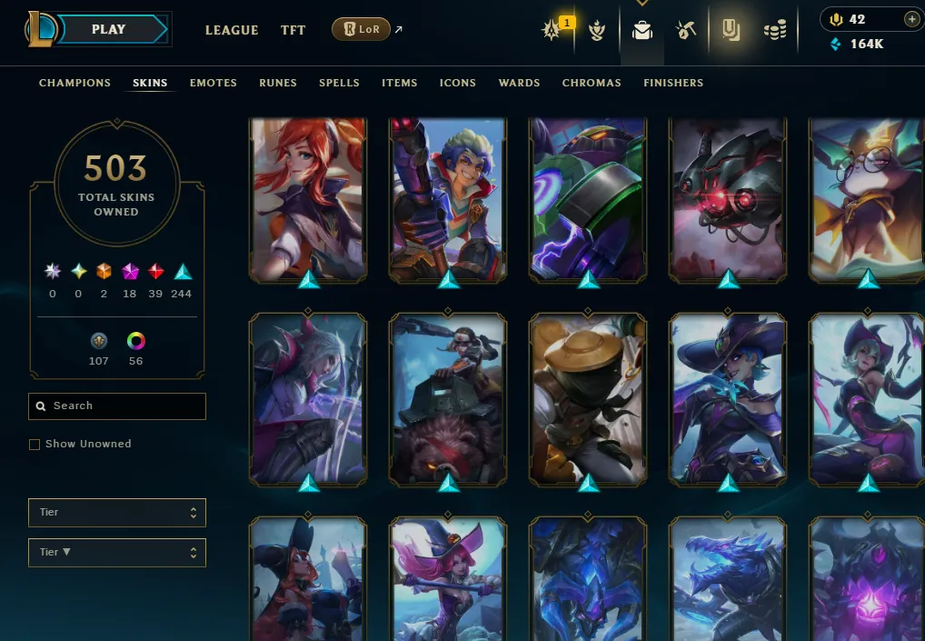 👑(EUW) UNRANKED (SUPER HIGH ELO) 🚀503 SKIN