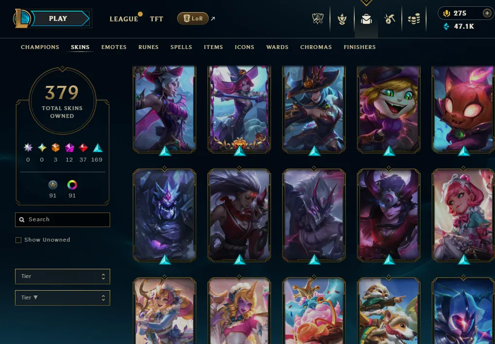 👑(EUW) PLATINUM I (80% WR, SUPER HIGH ELO) 🚀379 SKIN